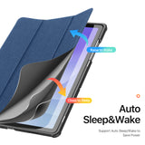 For-Samsung-Galaxy-Tab-A9+-/-Galaxy-Tab-A11+-Case-DUX-DUCIS-Domo-Series-Tri-fold-Stand-PU-Leather-Tablet-Cover-Blue