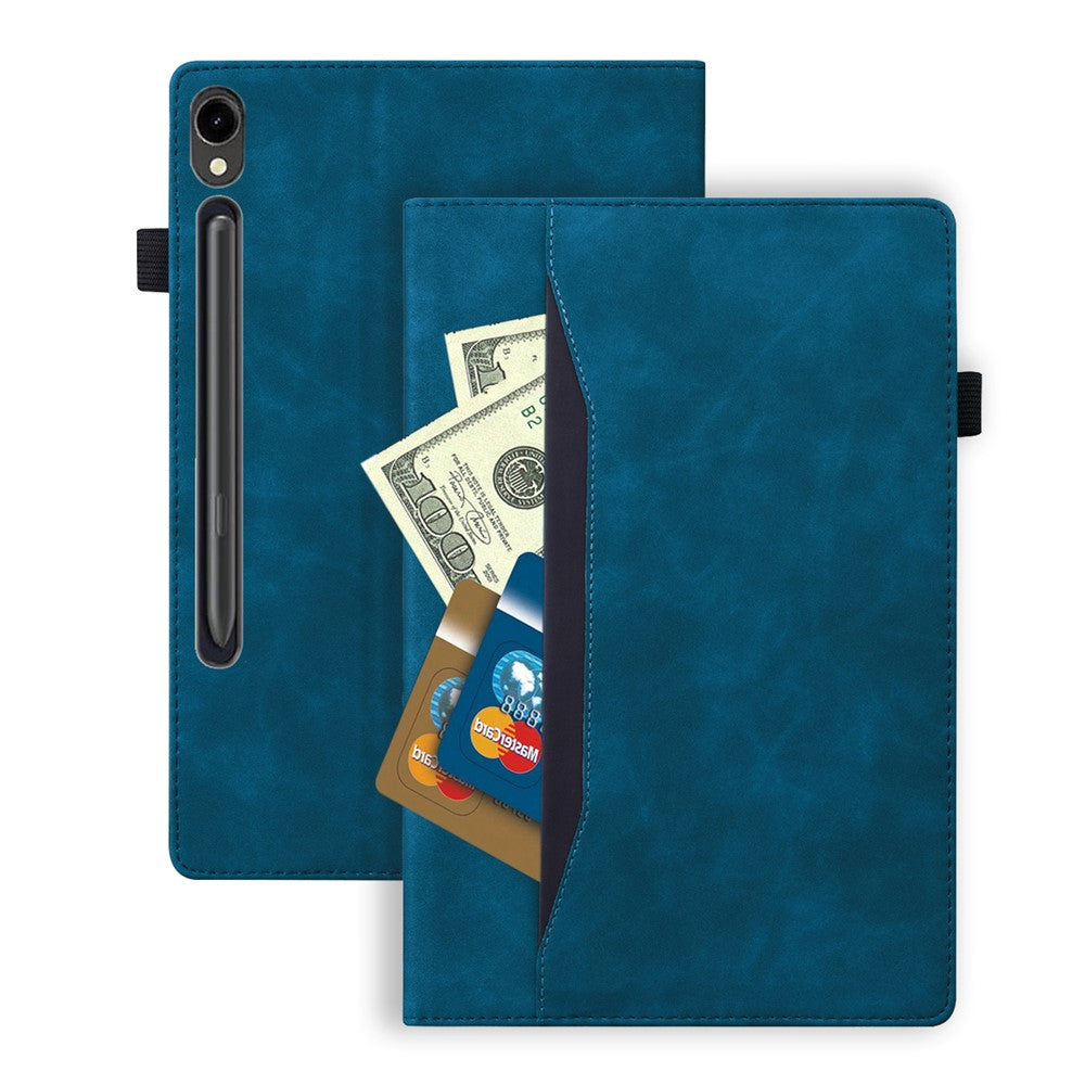 For-Samsung-Galaxy-Tab-S11-Ultra-Case-PU-Leather-Protective-Folio-Tablet-Cover-with-Card-Holder-Blue