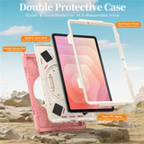 For-Samsung-Galaxy-Tab-S11-Case-TPU-+-PC-+-Silicone-Kickstand-Anti-Drop-Tablet-Cover-Pink