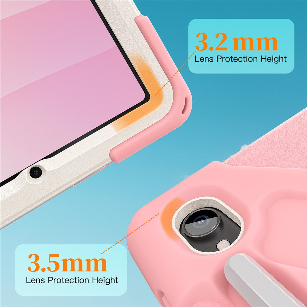 For-Samsung-Galaxy-Tab-S11-Case-TPU-+-PC-+-Silicone-Kickstand-Anti-Drop-Tablet-Cover-Pink