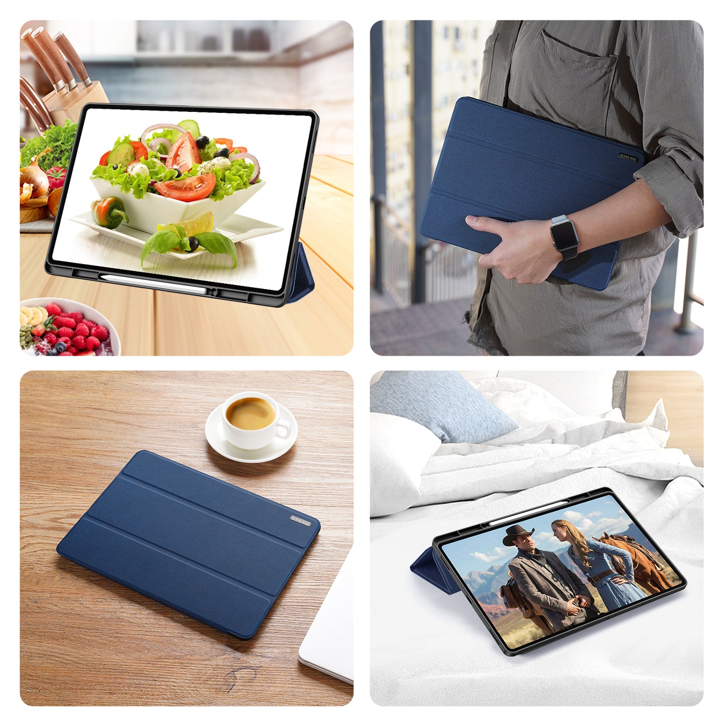 For-Samsung-Galaxy-Tab-S11-Ultra-Case-DUX-DUCIS-Domo-Series-Tri-fold-Stand-PU-Leather-Tablet-Cover-Blue