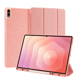 For-Samsung-Galaxy-Tab-S11-Ultra-Case-DUX-DUCIS-Domo-Series-Tri-fold-Stand-PU-Leather-Tablet-Cover-Pink