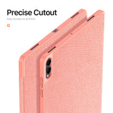 For-Samsung-Galaxy-Tab-S11-Ultra-Case-DUX-DUCIS-Domo-Series-Tri-fold-Stand-PU-Leather-Tablet-Cover-Pink