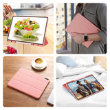 For-Samsung-Galaxy-Tab-S11-Ultra-Case-DUX-DUCIS-Domo-Series-Tri-fold-Stand-PU-Leather-Tablet-Cover-Pink