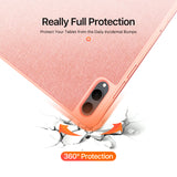 For-Samsung-Galaxy-Tab-S11-Ultra-Case-DUX-DUCIS-Domo-Series-Tri-fold-Stand-PU-Leather-Tablet-Cover-Pink