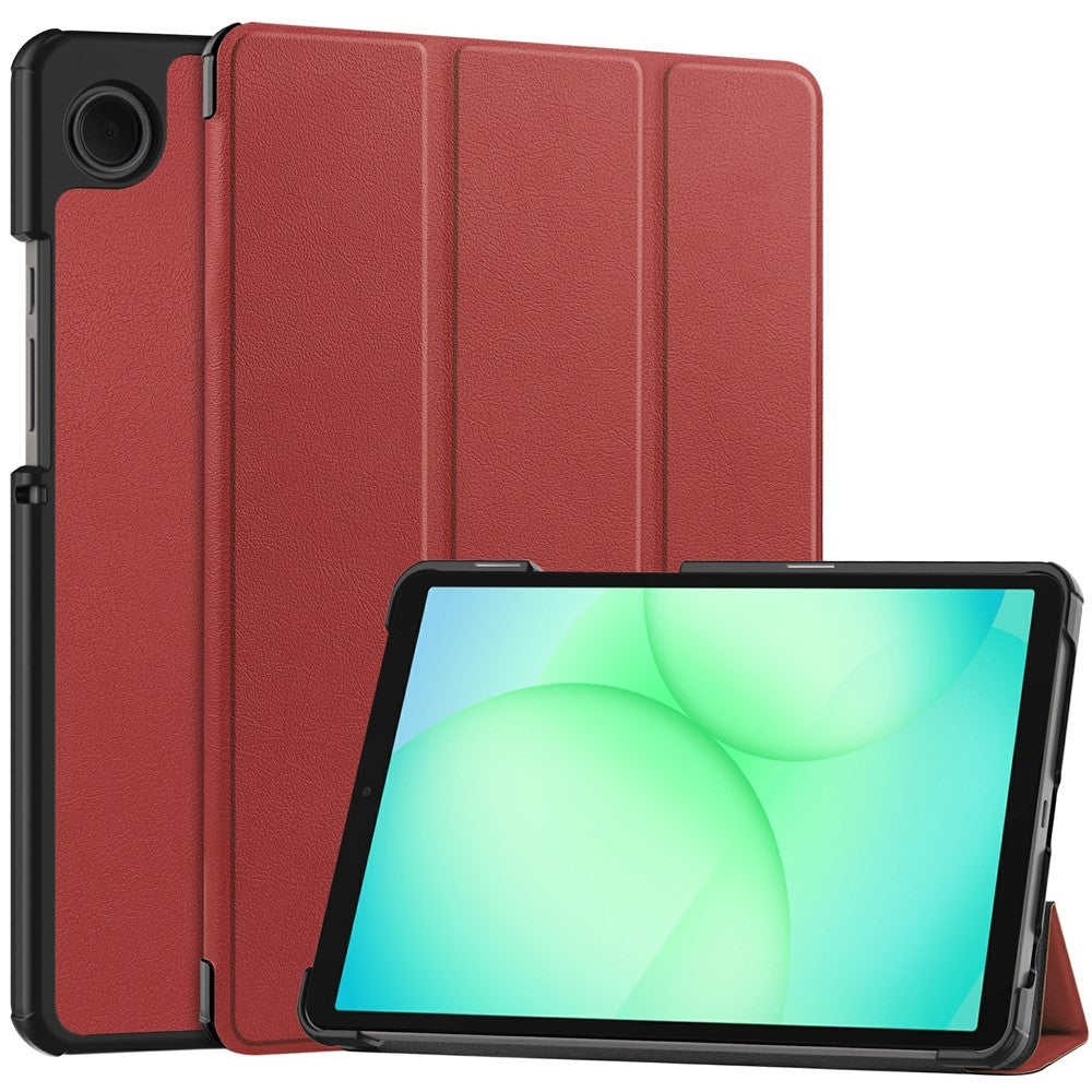 For-Samsung-Galaxy-Tab-A11-Case-Anti-Drop-Leather-Stand-Tablet-Cover-Wine-Red