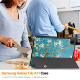 For-Samsung-Galaxy-Tab-A11-Case-Pattern-Print-Leather-Stand-Tablet-Cover-Apricot