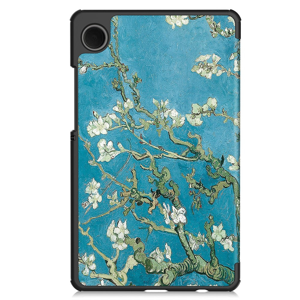 For-Samsung-Galaxy-Tab-A11-Case-Pattern-Print-Leather-Stand-Tablet-Cover-Apricot