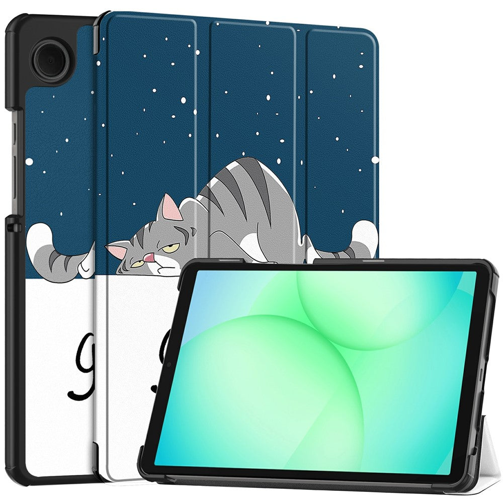 For-Samsung-Galaxy-Tab-A11-Case-Pattern-Print-Leather-Stand-Tablet-Cover-Cat
