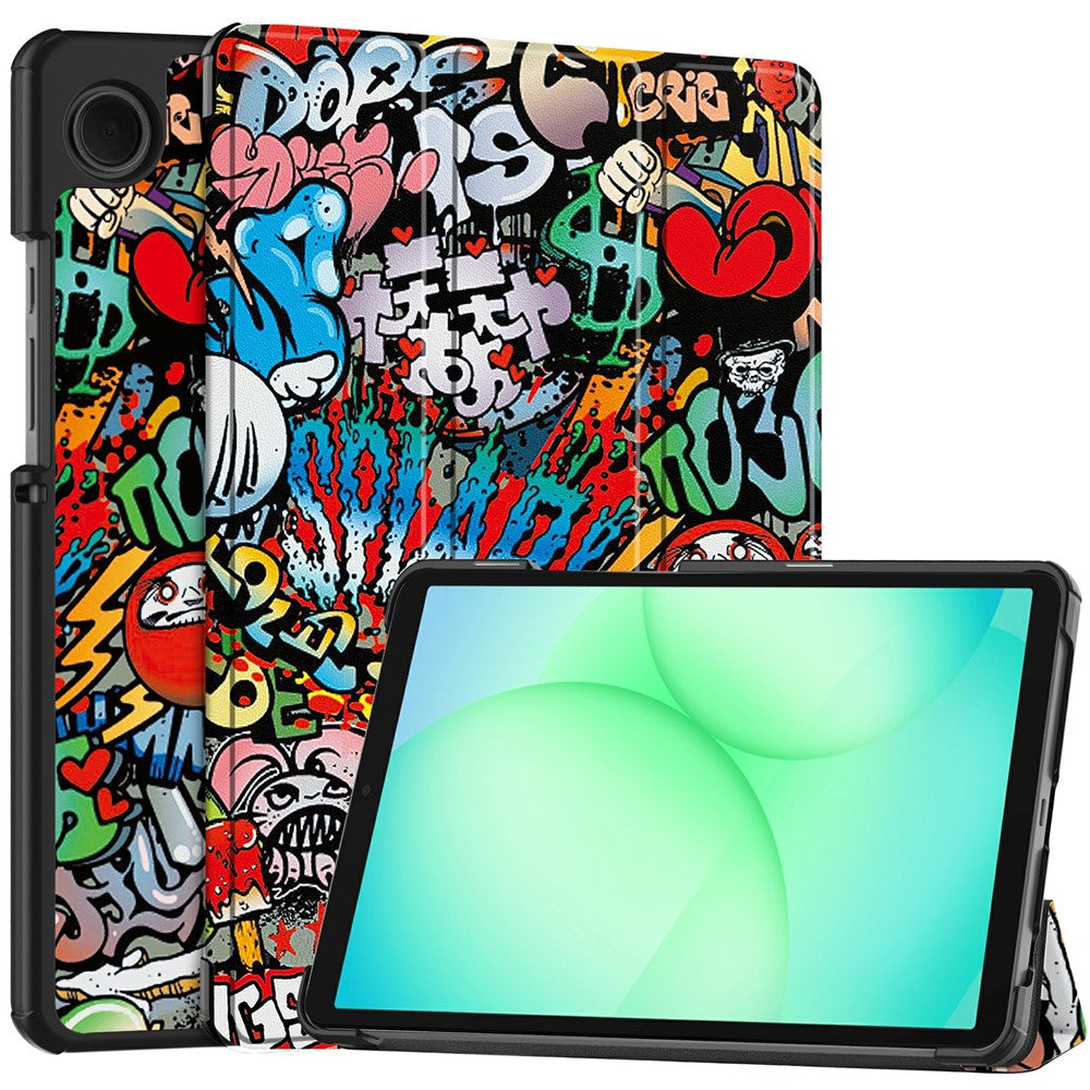 For-Samsung-Galaxy-Tab-A11-Case-Pattern-Print-Leather-Stand-Tablet-Cover-Graffiti