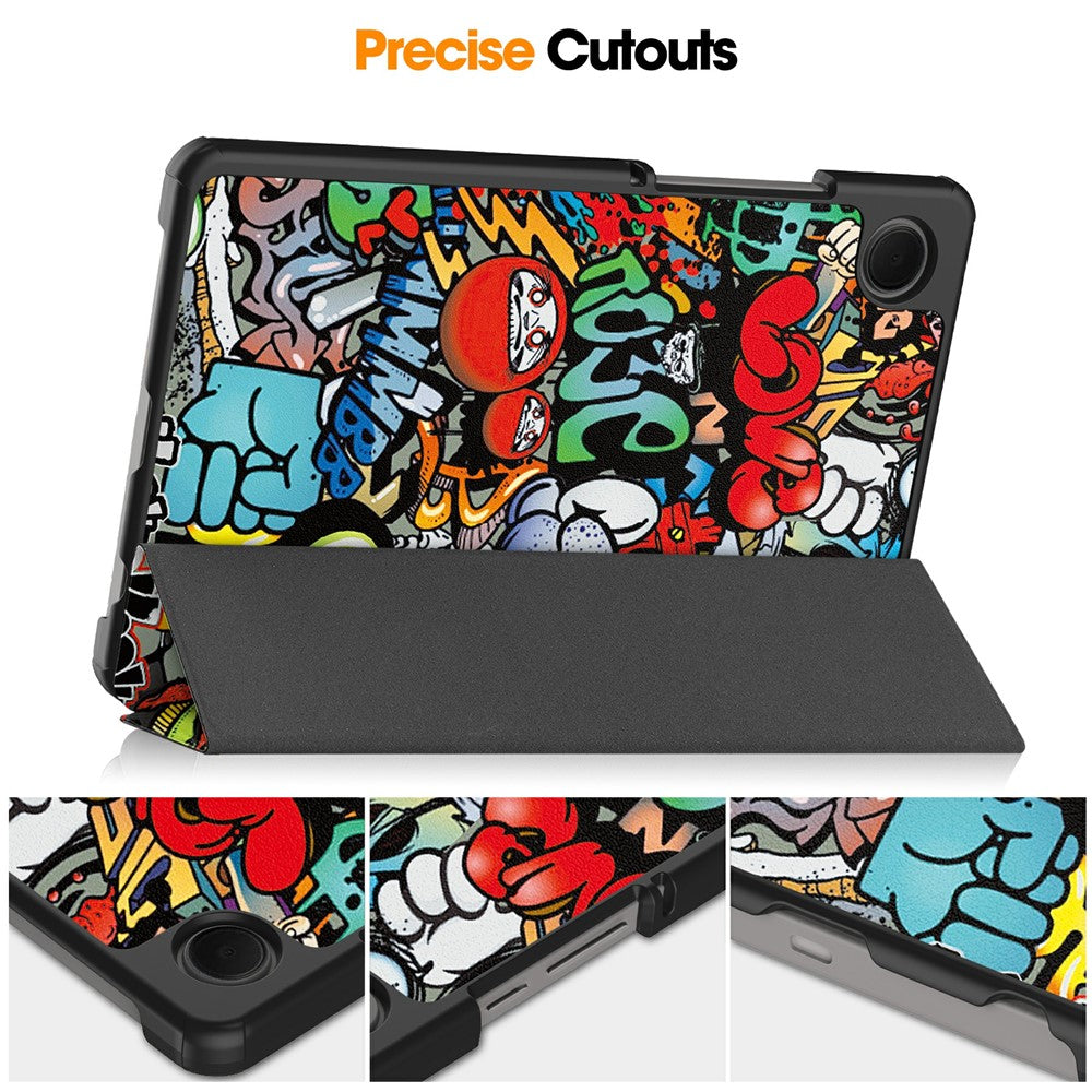 For-Samsung-Galaxy-Tab-A11-Case-Pattern-Print-Leather-Stand-Tablet-Cover-Graffiti