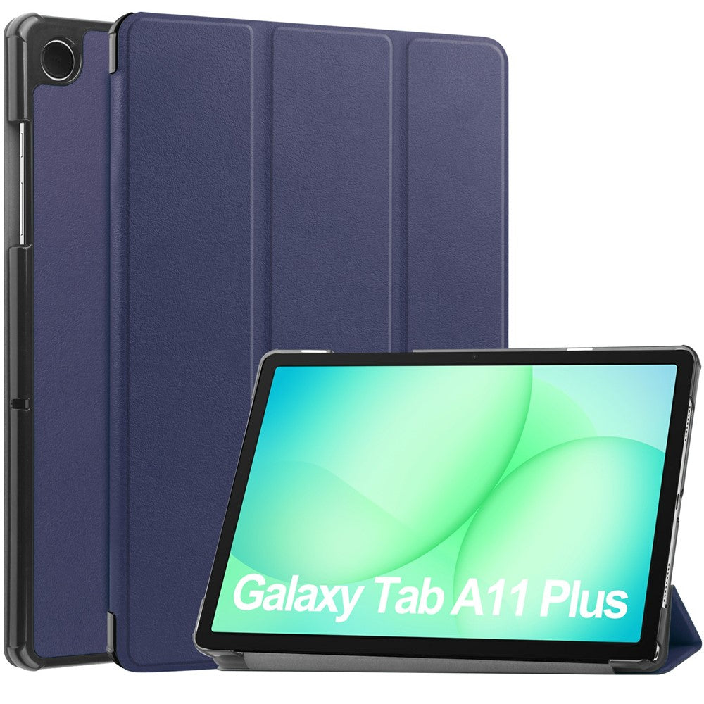 For-Samsung-Galaxy-Tab-A11+-Case-Anti-Drop-Leather-Stand-Tablet-Cover-Blue