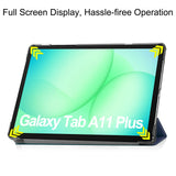 For-Samsung-Galaxy-Tab-A11+-Case-Anti-Drop-Leather-Stand-Tablet-Cover-Blue