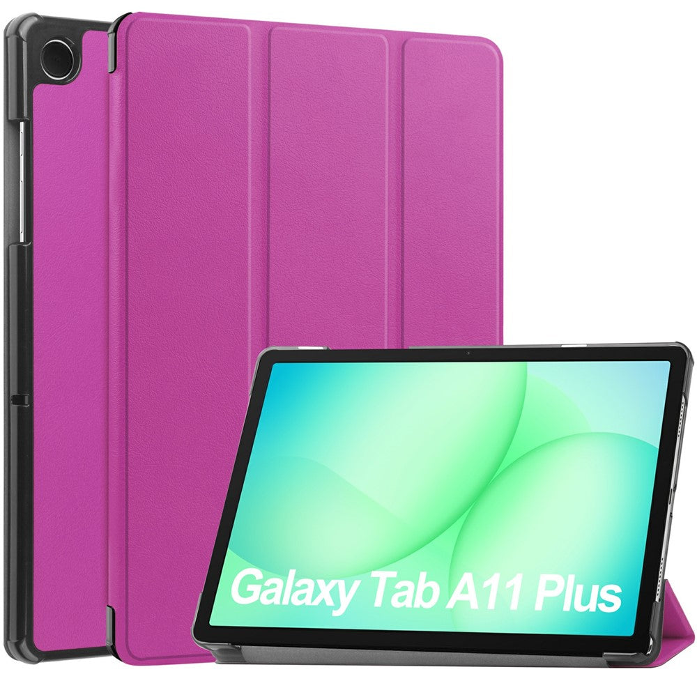 For-Samsung-Galaxy-Tab-A11+-Case-Anti-Drop-Leather-Stand-Tablet-Cover-Purple