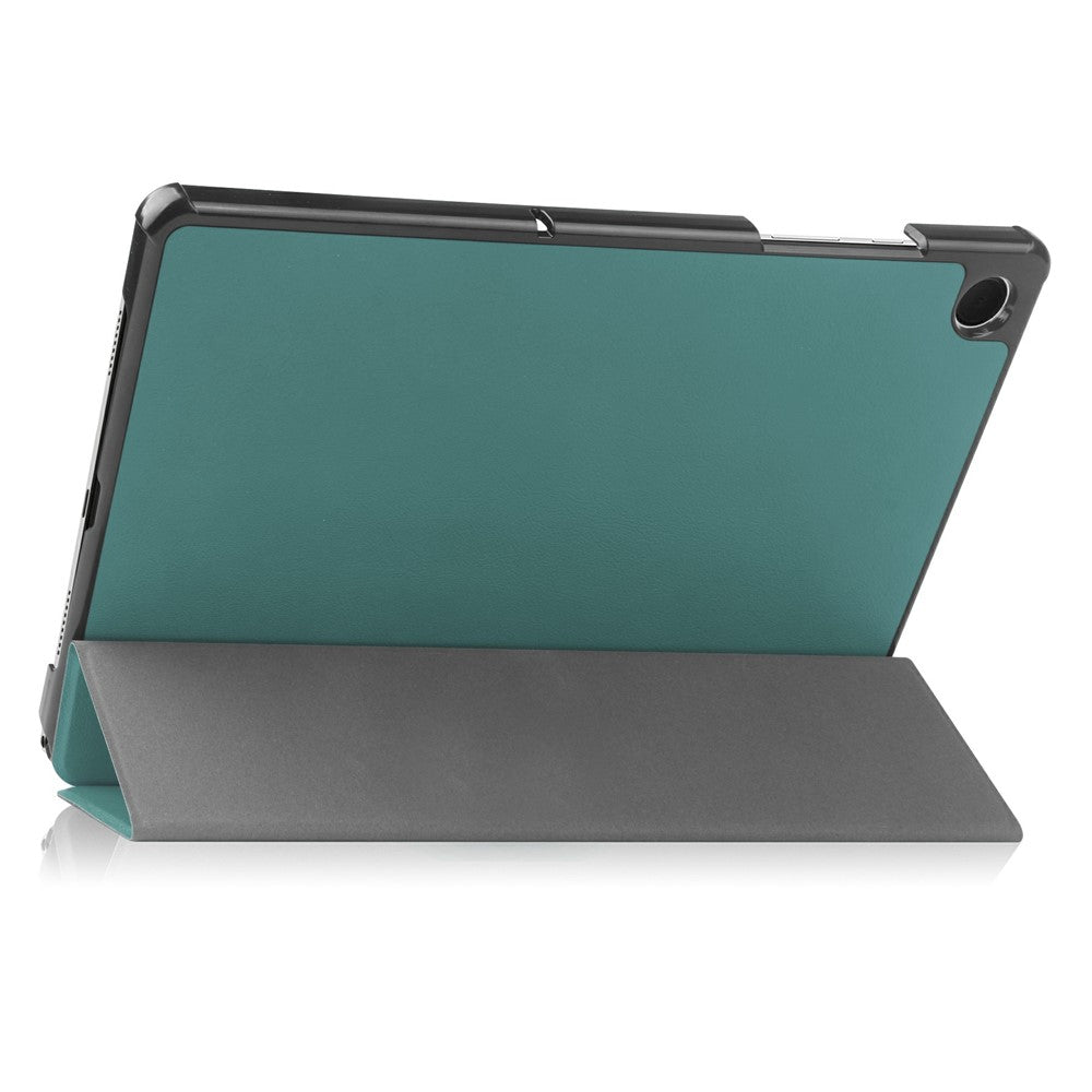 For-Samsung-Galaxy-Tab-A11+-Case-Anti-Drop-Leather-Stand-Tablet-Cover-Blackish-Green