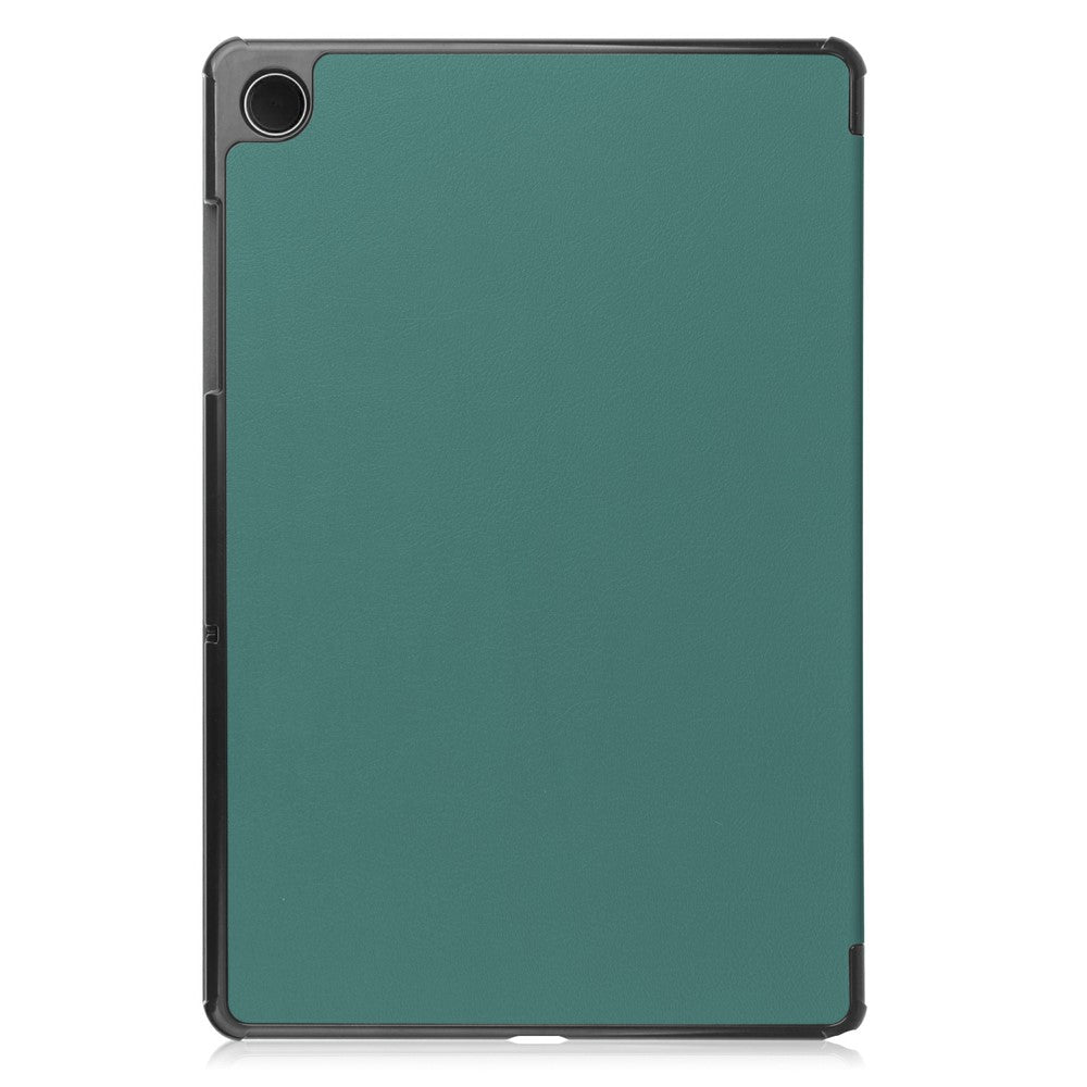 For-Samsung-Galaxy-Tab-A11+-Case-Anti-Drop-Leather-Stand-Tablet-Cover-Blackish-Green