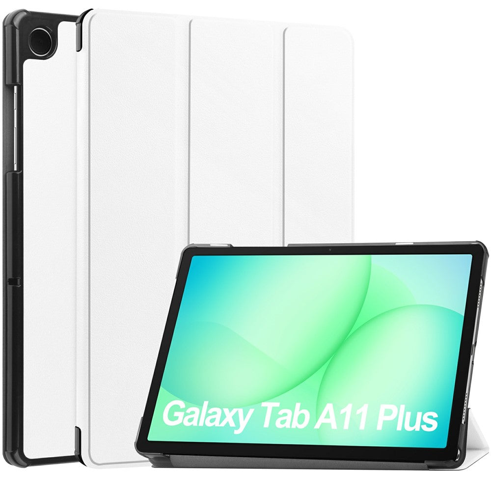 For-Samsung-Galaxy-Tab-A11+-Case-Anti-Drop-Leather-Stand-Tablet-Cover-White