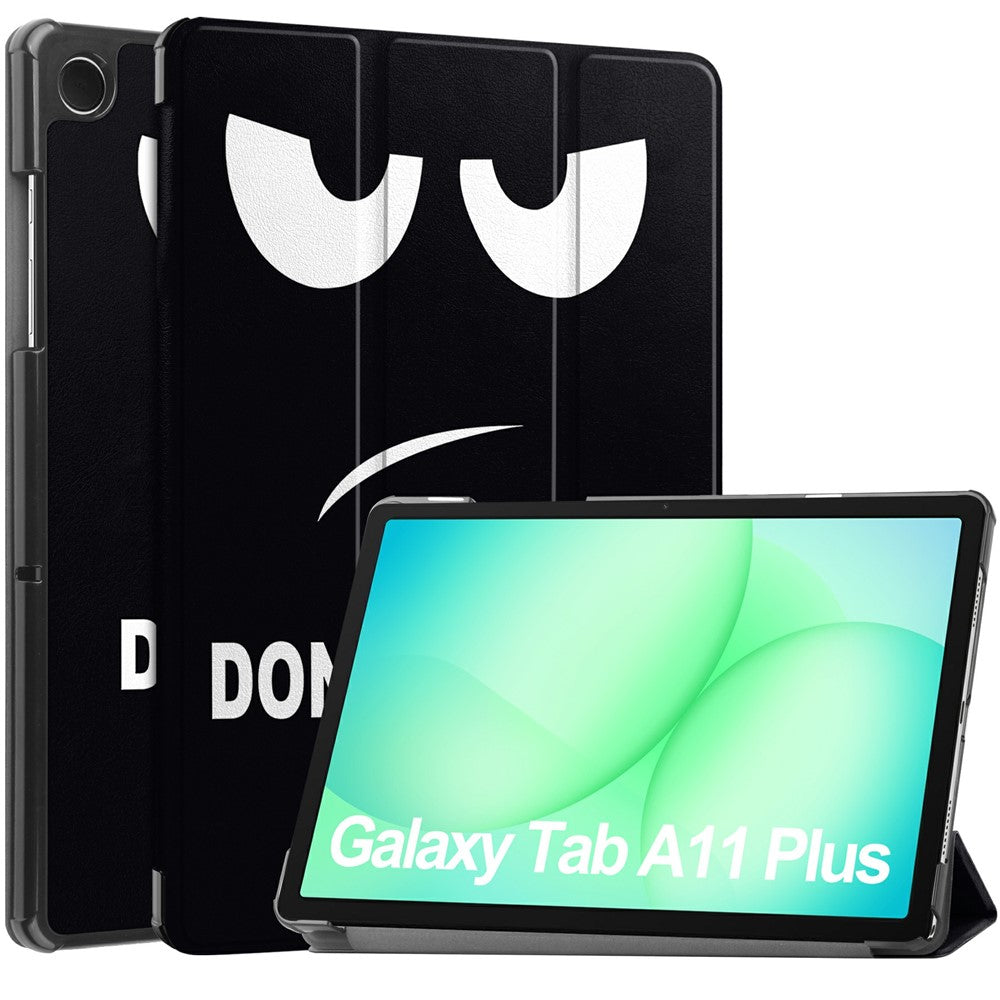 For-Samsung-Galaxy-Tab-A11+-Case-Pattern-Print-Leather-Stand-Tablet-Cover-Don't-Touch-Me