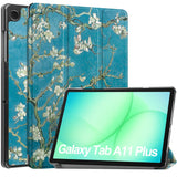 For-Samsung-Galaxy-Tab-A11+-Case-Pattern-Print-Leather-Stand-Tablet-Cover-Apricot-Blossom