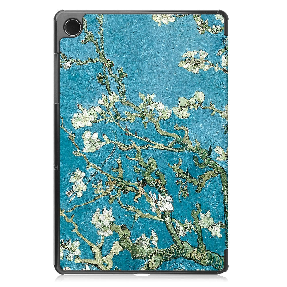 For-Samsung-Galaxy-Tab-A11+-Case-Pattern-Print-Leather-Stand-Tablet-Cover-Apricot-Blossom
