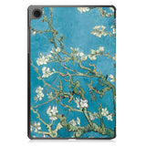 For-Samsung-Galaxy-Tab-A11+-Case-Pattern-Print-Leather-Stand-Tablet-Cover-Apricot-Blossom