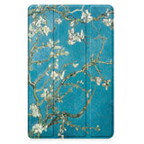 For-Samsung-Galaxy-Tab-A11+-Case-Pattern-Print-Leather-Stand-Tablet-Cover-Apricot-Blossom