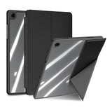 For-Samsung-Galaxy-Tab-A9+-/-Galaxy-Tab-A11+-Case-DUX-DUCIS-Magi-Series-Detachable-Origami-Stand-Leather+PC+TPU-Clear-Back-Cover-Black