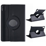 For-Samsung-Galaxy-Tab-S11-Case-Rotating-Stand-PU-Leather-+-PC-Tablet-Cover-with-Elastic-Band-Black