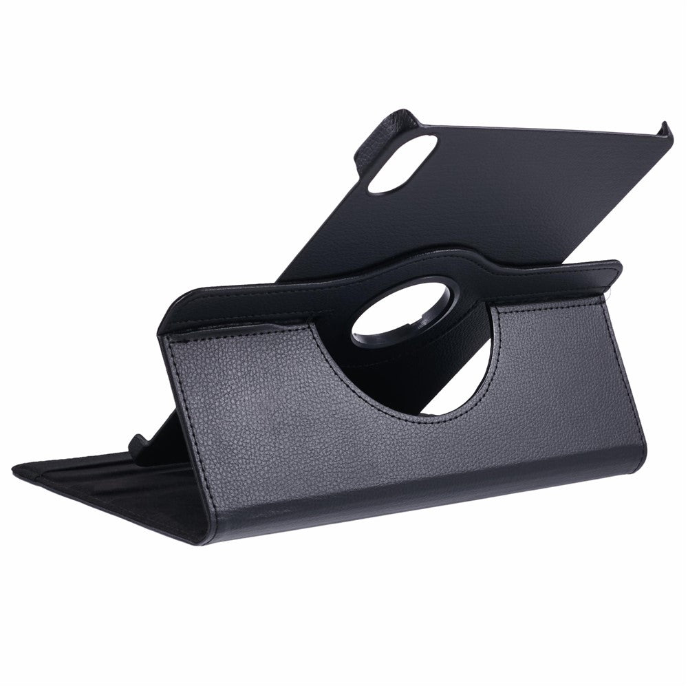 For-Samsung-Galaxy-Tab-S11-Case-Rotating-Stand-PU-Leather-+-PC-Tablet-Cover-with-Elastic-Band-Black