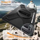 For-Samsung-Galaxy-Tab-S11-Ultra-Kickstand-Case-TPU-PC-Silicone-Tablet-Cover-with-Shoulder-Strap-Black