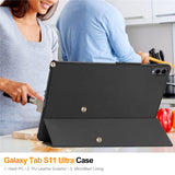 For-Samsung-Galaxy-Tab-S11-Ultra-Case-Anti-Drop-Leather-Stand-Tablet-Cover-Black