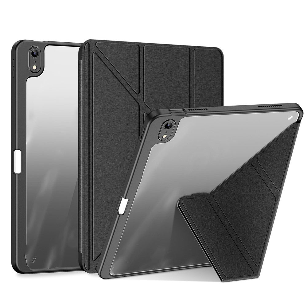 DUX-DUCIS-for-iPad-(2025)-/-10.9-(2022)-Magi-Tablet-Case-Detachable-Leather-Cover-with-V-Fold-Stand-Black
