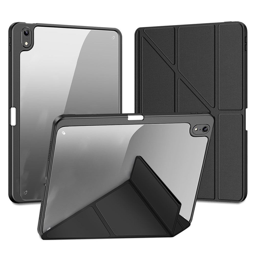 DUX-DUCIS-for-iPad-(2025)-/-10.9-(2022)-Magi-Tablet-Case-Detachable-Leather-Cover-with-V-Fold-Stand-Black