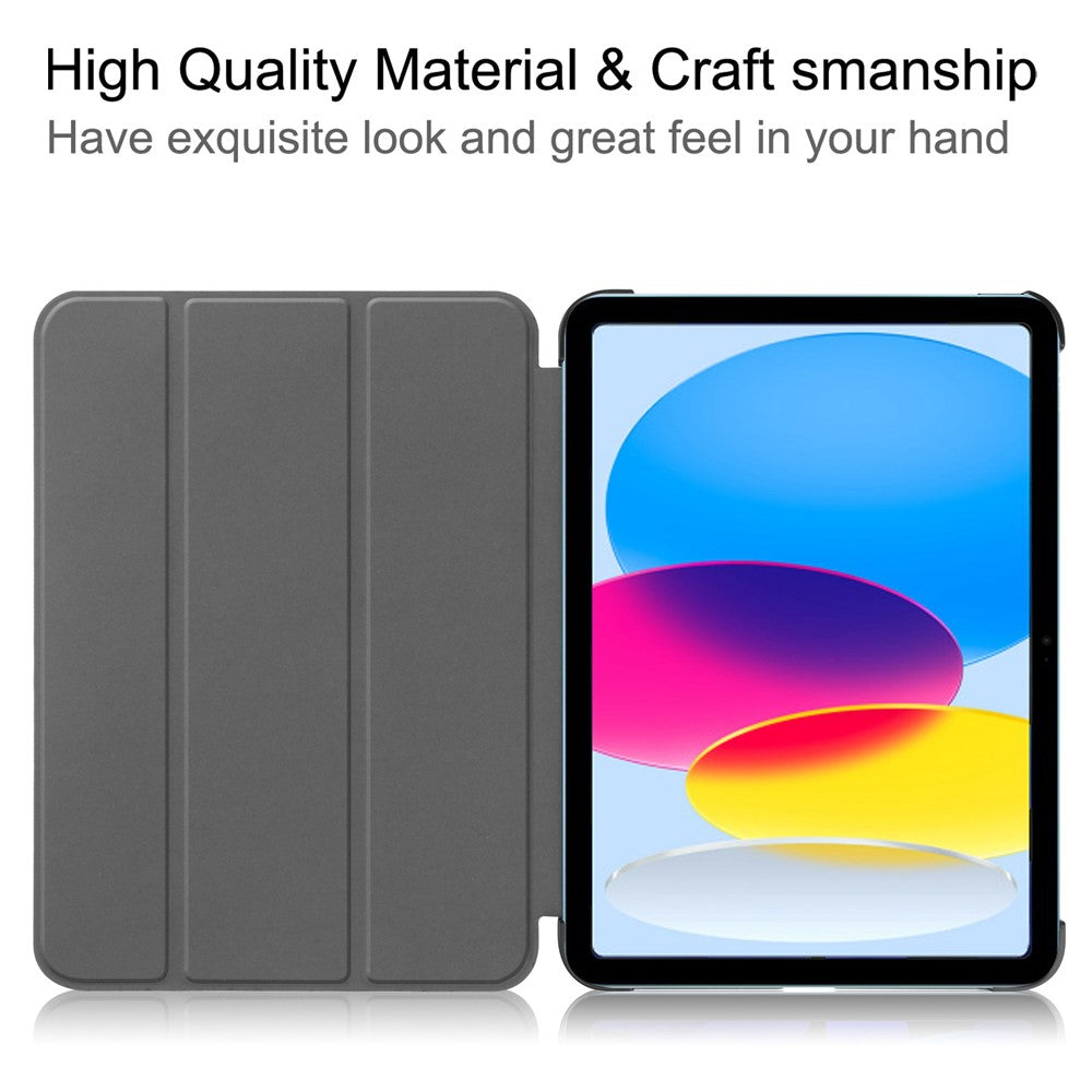 For-iPad-(2025)-/-10.9-(2022)-PU-Leather-Protective-Case-Drop-Proof-Tri-Fold-Stand-Tablet-Cover-with-Auto-Wake-/-Sleep-White