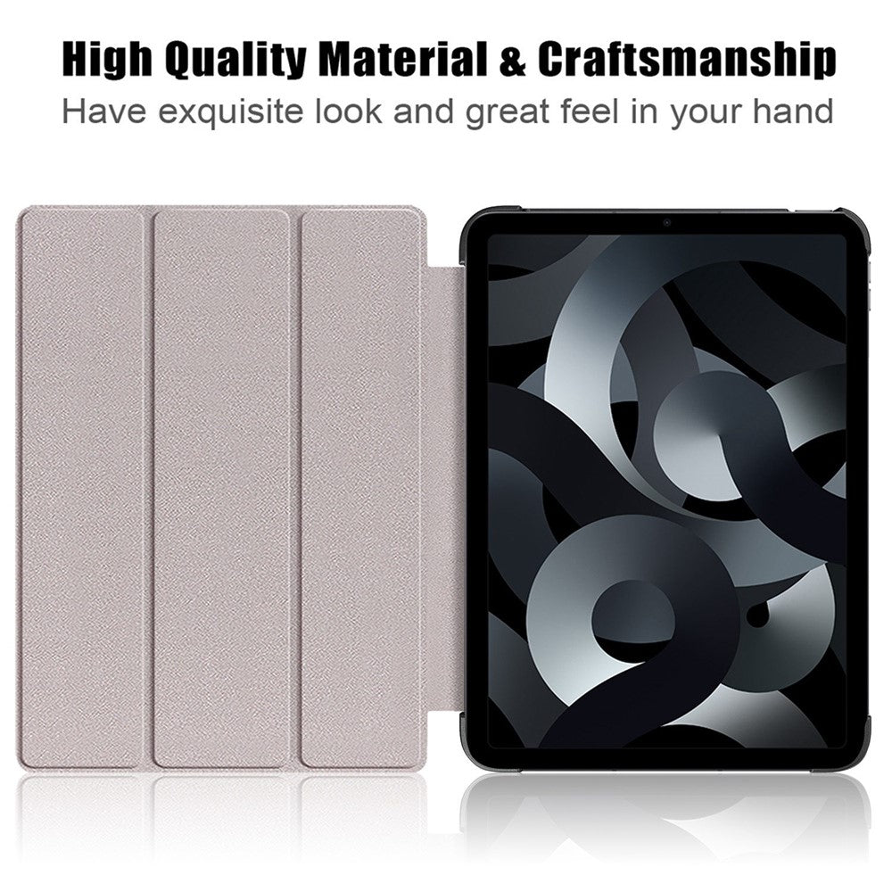 For-iPad-(2025)/10.9-(2022)-PU-Leather-Tablet-Case-Trifold-Stand-Full-Protection-Tablet-Cover-Grey