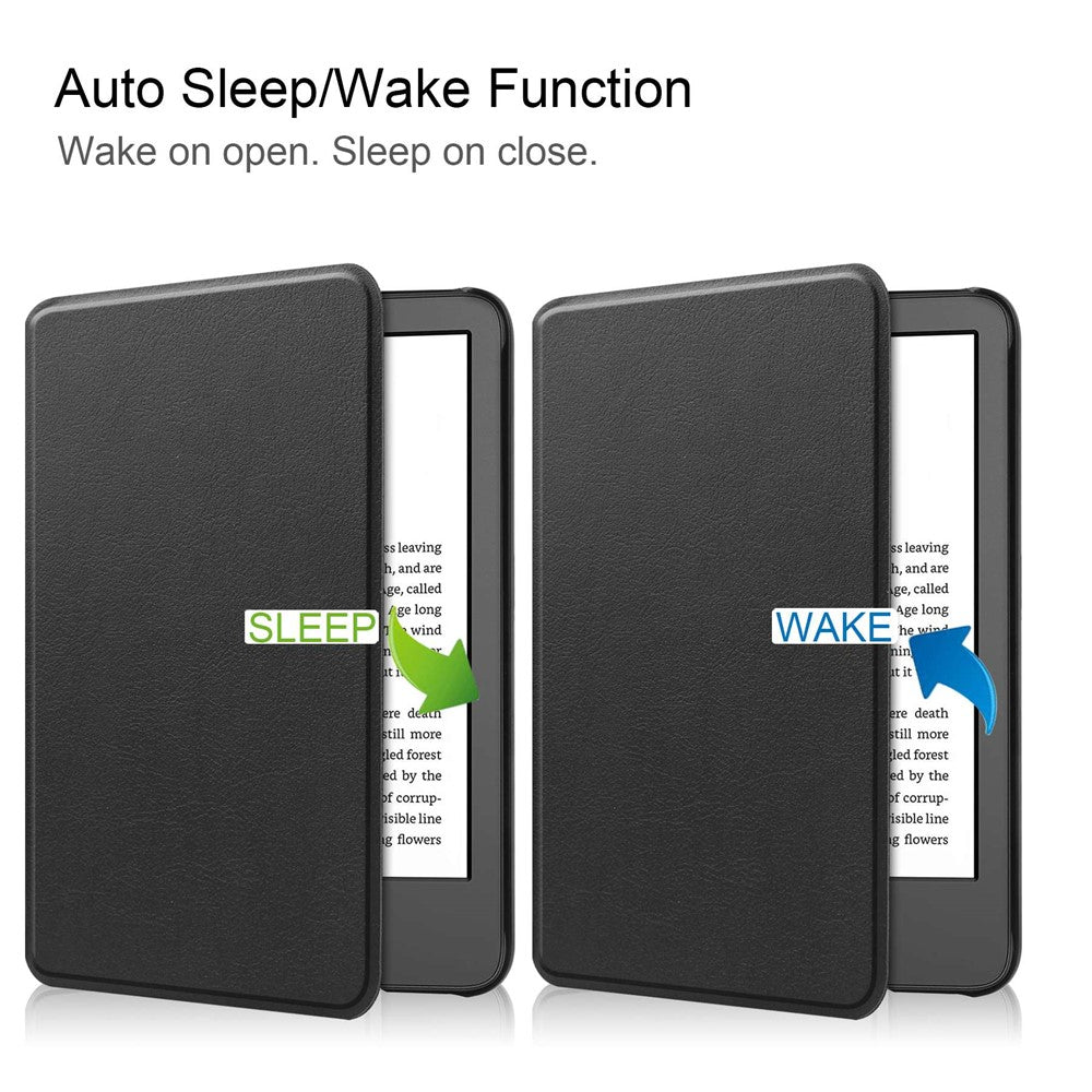 For-Amazon-Kindle-6-inch-(2024)-/-(2022)-Solid-Color-PU-Leather-Cover-Auto-Sleep-/-Wake-Anti-Scratch-E-Reader-Case-Black