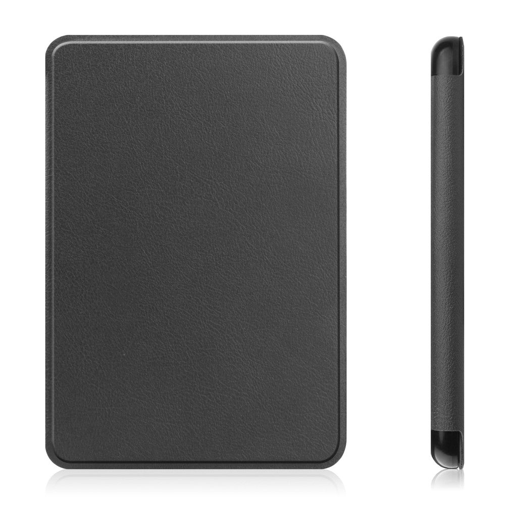 For-Amazon-Kindle-6-inch-(2024)-/-(2022)-Solid-Color-PU-Leather-Cover-Auto-Sleep-/-Wake-Anti-Scratch-E-Reader-Case-Black