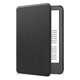 For-Amazon-Kindle-6-inch-(2024)-/-(2022)-Solid-Color-PU-Leather-Cover-Auto-Sleep-/-Wake-Anti-Scratch-E-Reader-Case-Black