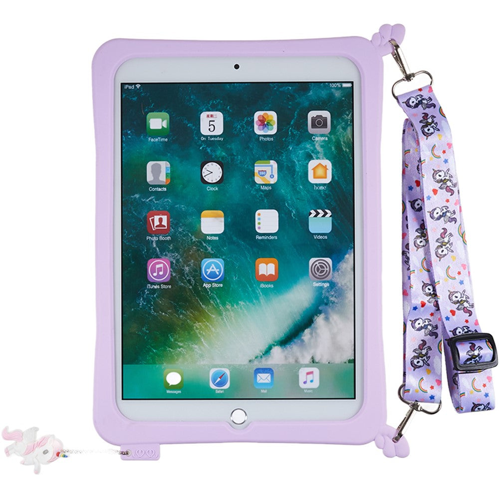 For-iPad-Pro-10.5-inch-(2017)-/-Air-10.5-inch-(2019)-Silicone+PC-Tablet-Cover-Cute-Decor-Kickstand-Case-with-Strap