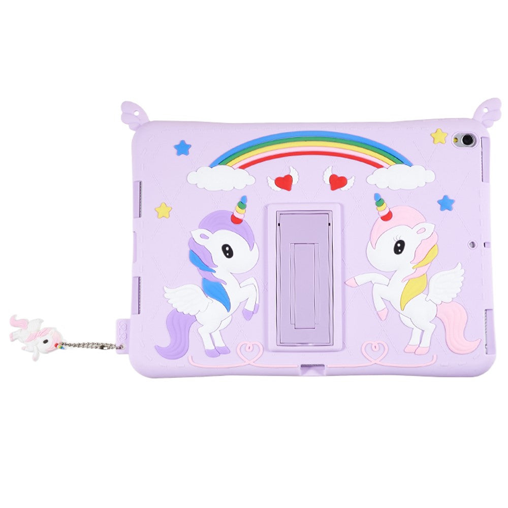 For-iPad-Pro-10.5-inch-(2017)-/-Air-10.5-inch-(2019)-Silicone+PC-Tablet-Cover-Cute-Decor-Kickstand-Case-with-Strap