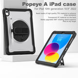 Kickstand-Tablet-Case-for-iPad-(2025)-/-10.9-(2022)-Rotary-Hand-Strap-TPU+PC-Tablet-Cover-Black