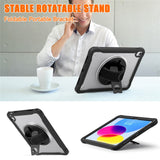 Kickstand-Tablet-Case-for-iPad-(2025)-/-10.9-(2022)-Rotary-Hand-Strap-TPU+PC-Tablet-Cover-Black