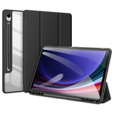 DUX-DUCIS-TOBY-Series-For-Samsung-Galaxy-Tab-S10-Lite-/-S10-FE-/-S9-FE-/-S9-Tablet-Leather-Case-Tri-Fold-Stand-Pen-Slot-Cover-Black