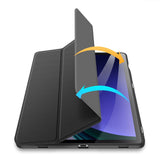 DUX-DUCIS-TOBY-Series-For-Samsung-Galaxy-Tab-S10-Lite-/-S10-FE-/-S9-FE-/-S9-Tablet-Leather-Case-Tri-Fold-Stand-Pen-Slot-Cover-Black