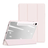 DUX-DUCIS-TOBY-Series-For-Samsung-Galaxy-Tab-S10-Lite-/-S10-FE-/-S9-FE-/-S9-Tablet-Leather-Case-Tri-Fold-Stand-Pen-Slot-Cover-Light-Pink