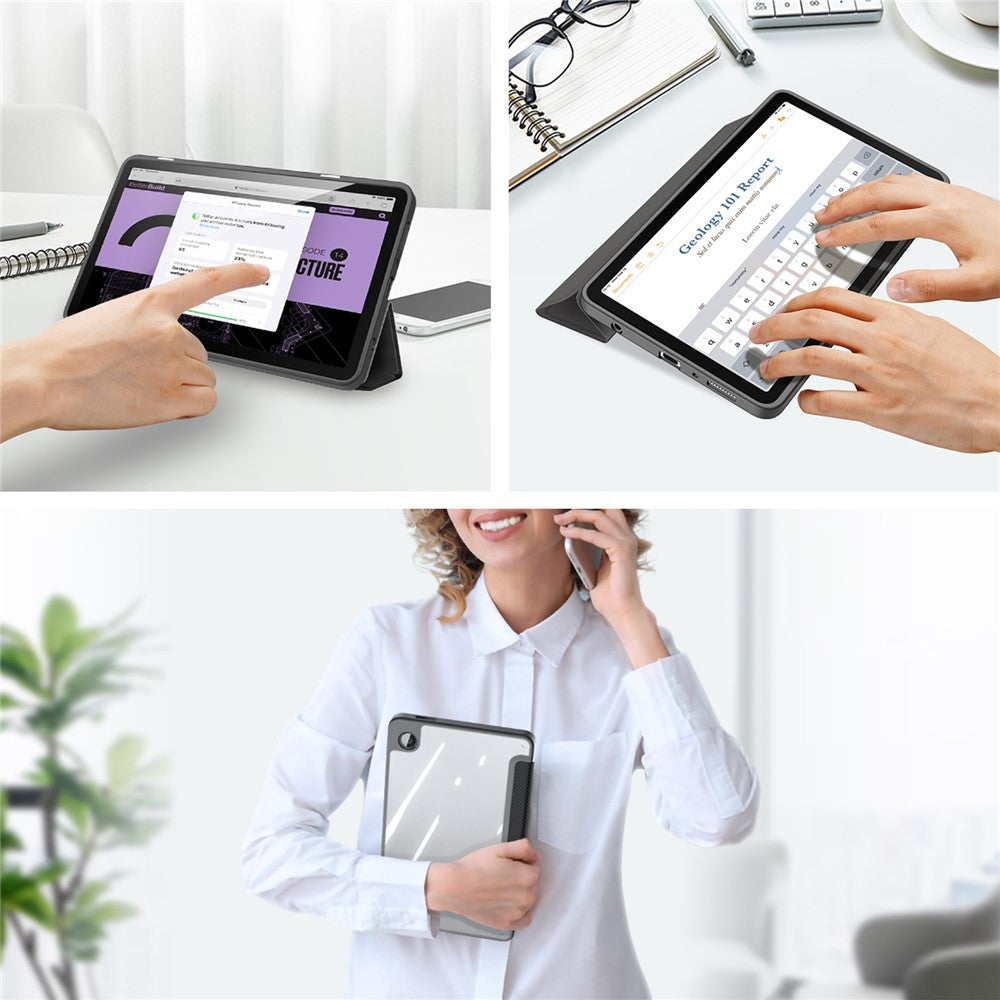 DUX-DUCIS-TOBY-Series-For-Samsung-Galaxy-Tab-A9-Case-Tri-fold-Stand-PU-Leather-Tablet-Cover-Black