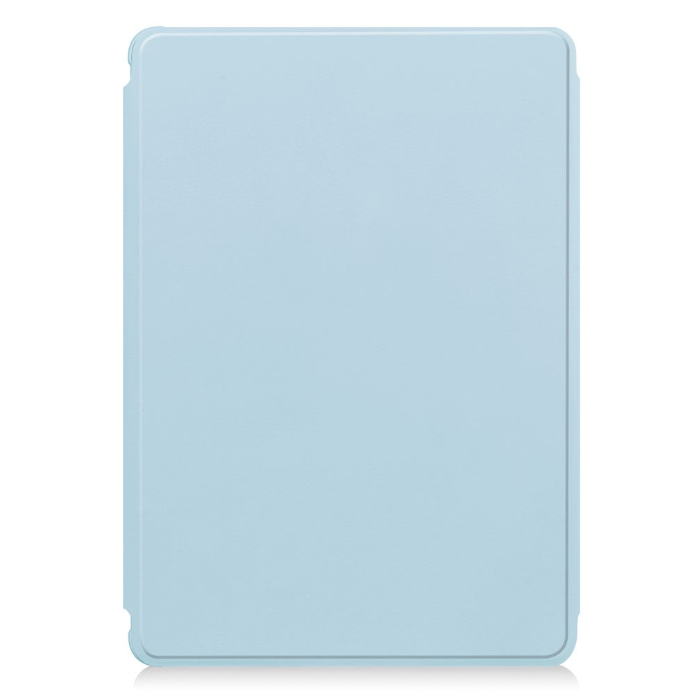 For-Samsung-Galaxy-Tab-S10-FE-/-S9-FE-Case-Leather+Acrylic-Rotary-Stand-Cover-with-Bluetooth-Compatible-Keyboard-Sky-Blue