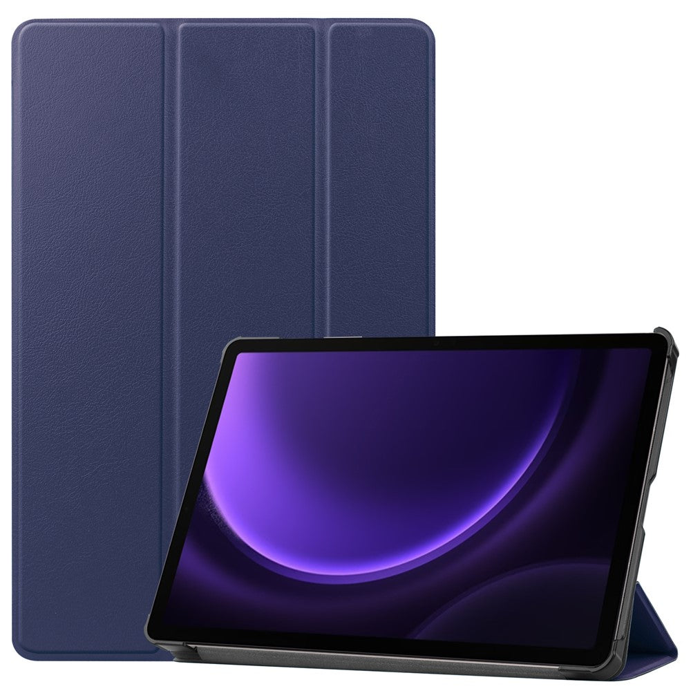 For-Samsung-Galaxy-Tab-S10-FE-/-S9-FE-Case-Tri-Fold-Stand-PU-Leather-Tablet-Cover-Dark-Blue