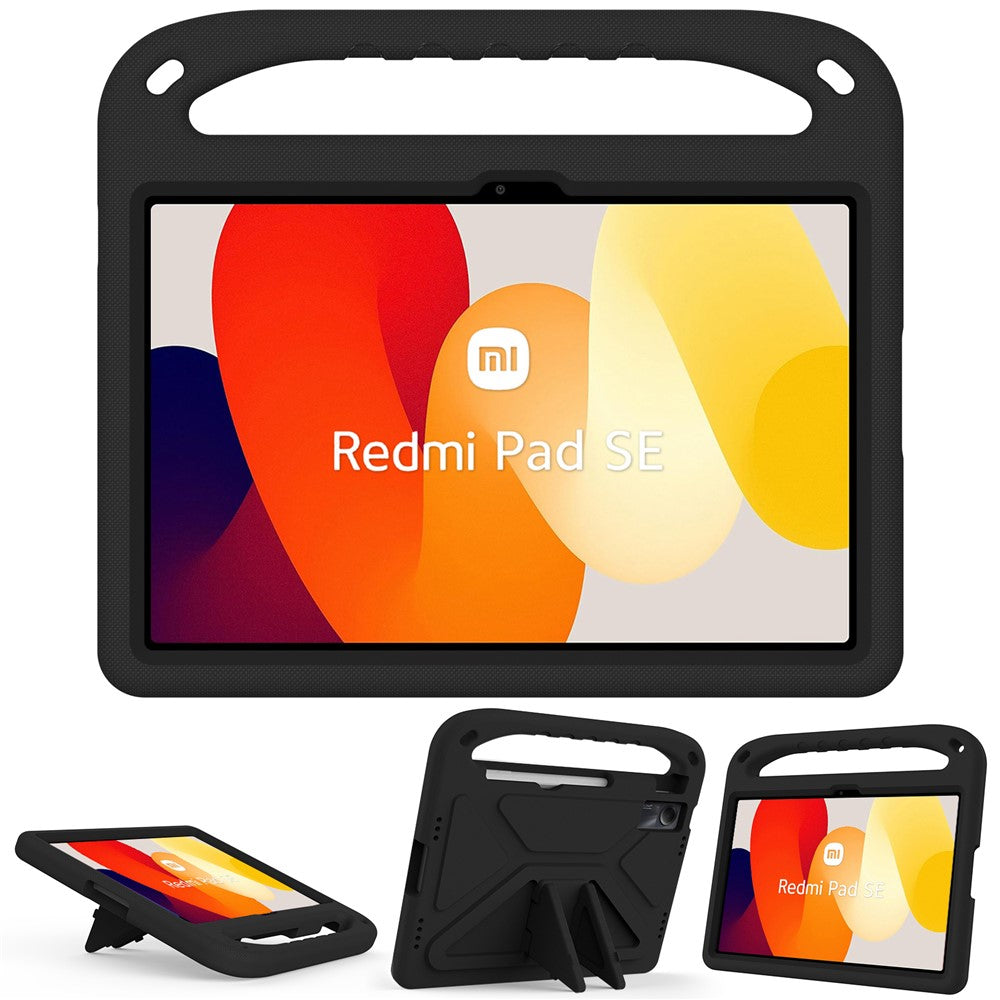 For-Xiaomi-Redmi-Pad-SE-Case-Hand-Grip-Anti-Drop-EVA-Tablet-Kickstand-Cover-Black
