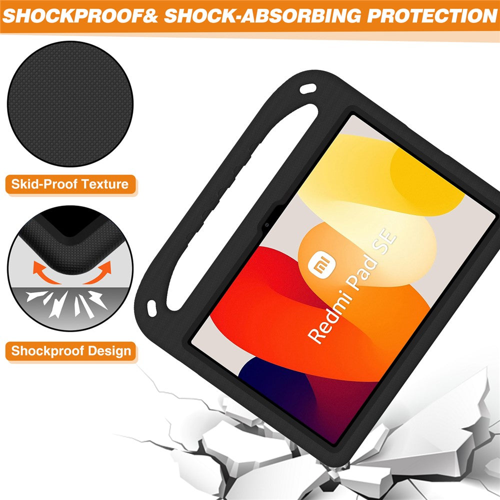 For-Xiaomi-Redmi-Pad-SE-Case-Hand-Grip-Anti-Drop-EVA-Tablet-Kickstand-Cover-Black